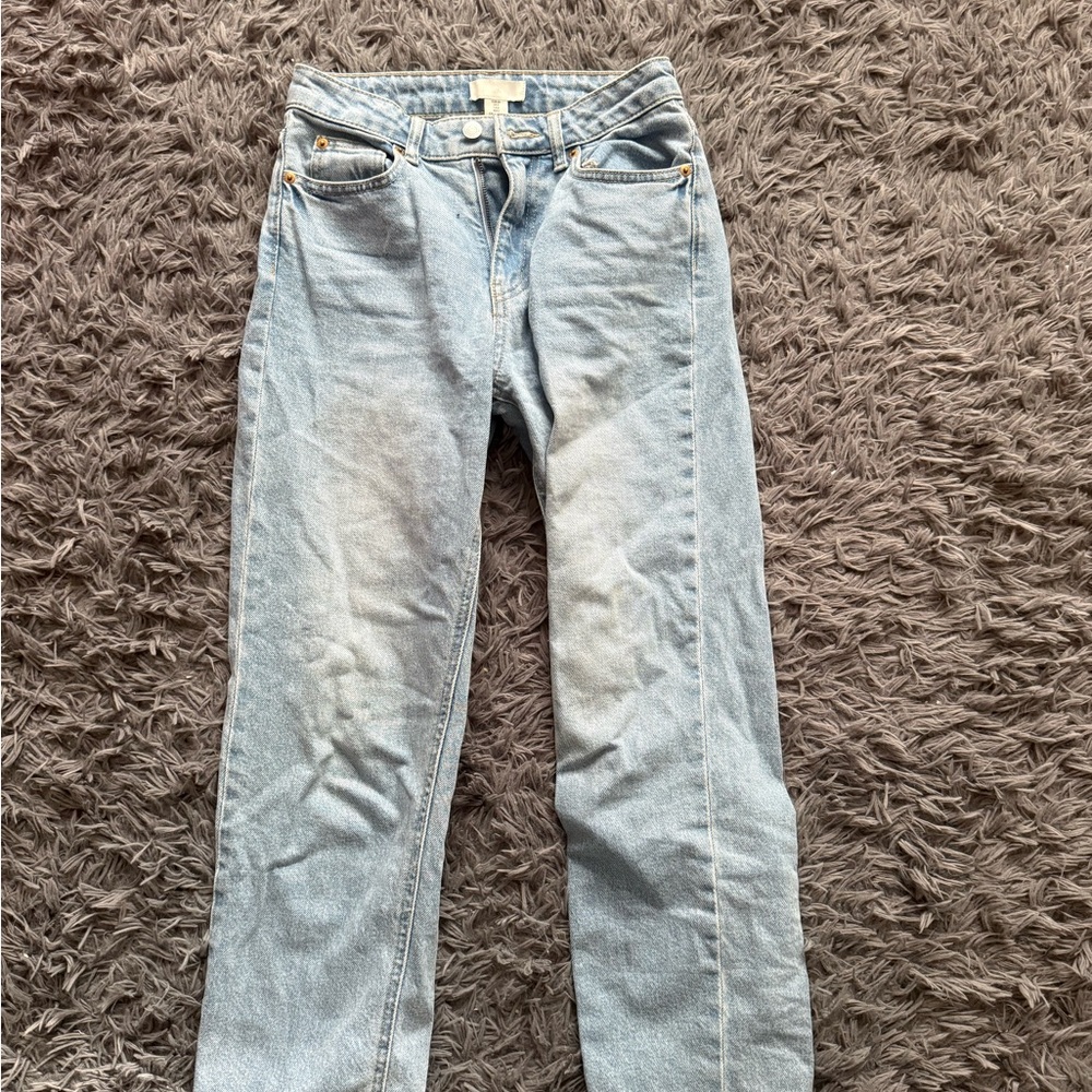 H&M Light Blue Straight Leg Jeans
